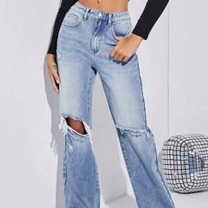 SHEIN High-waisted Boyfriend Jeans